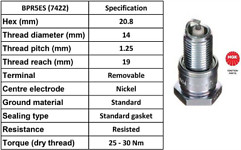 Ngk bpr5es spark plug - ngk,