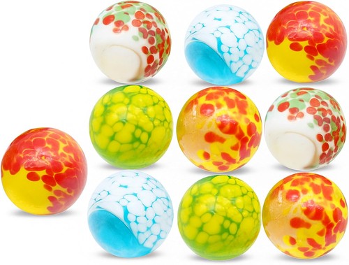 10x large jumbo glass marbles - large,