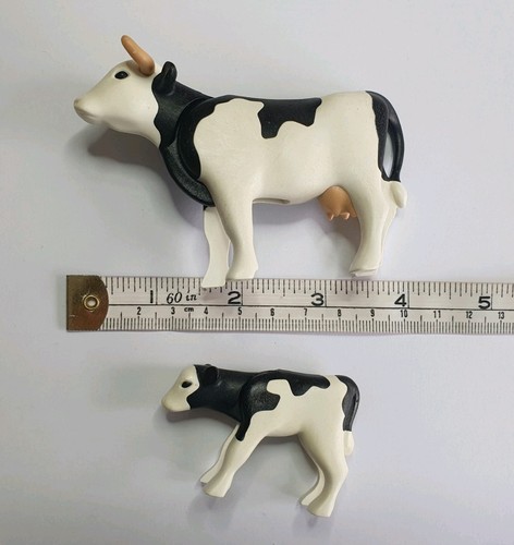 Playmobil cow and calf - playmobil, vintage