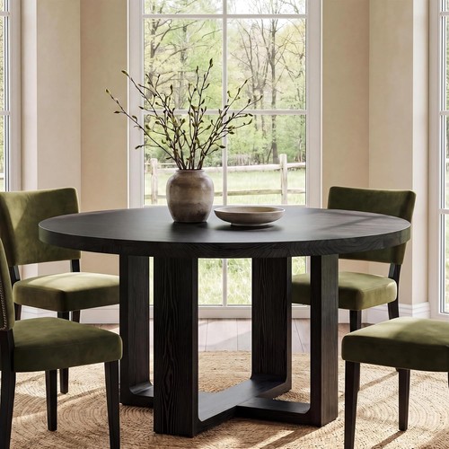 Black round dining - 47.24",