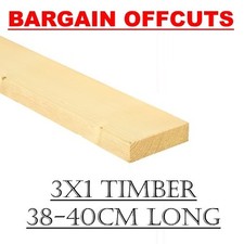 3x1  38-40cm Long Planed Pine Wood Batten Timber Square Edge BARGAIN OFFCUTS