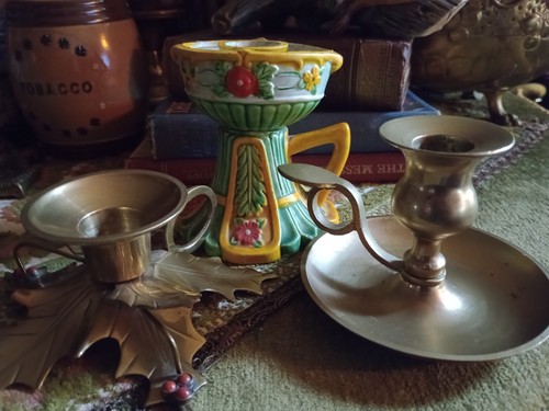 Vintage candle sticks - vintage, x
