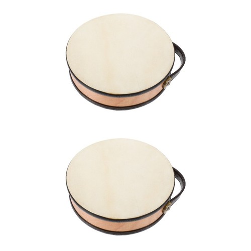 2pcs wooden hand drum - wooden,