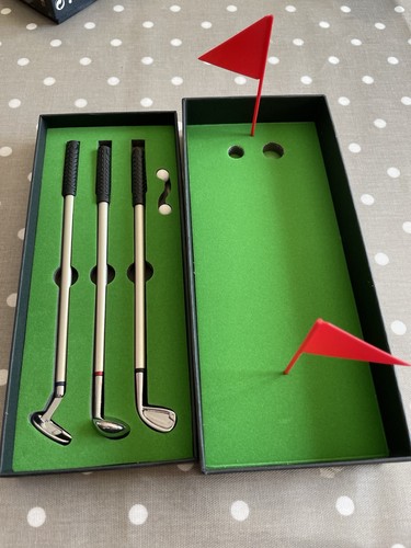 Golf club metal pen set - golf,