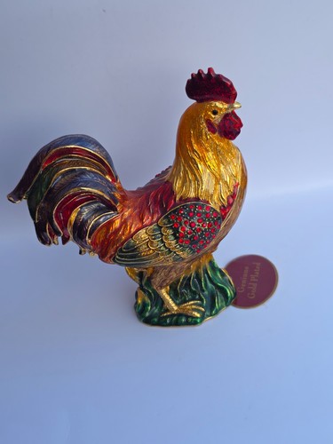 Gold plated rooster trinket - plated,