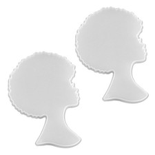 2pcs Silicone Mold Cartoon Woman Head DIY Resin Mold Chocolate Fondant