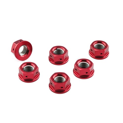 Aluminium sprocket nuts m10 - aluminium, x6
