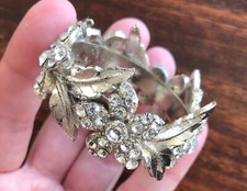 4 Crystal Silver Tone Napkin