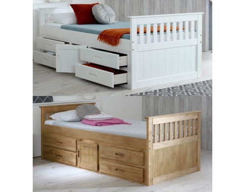 Captains single bed frame with - frame,