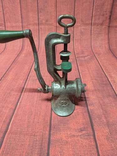 Cast iron meat grinder - meat, spong