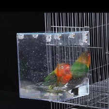 Acrylic No-Leakage Parrot Bathtub Bird Bath for Cage Bathing Box Birdbath UK