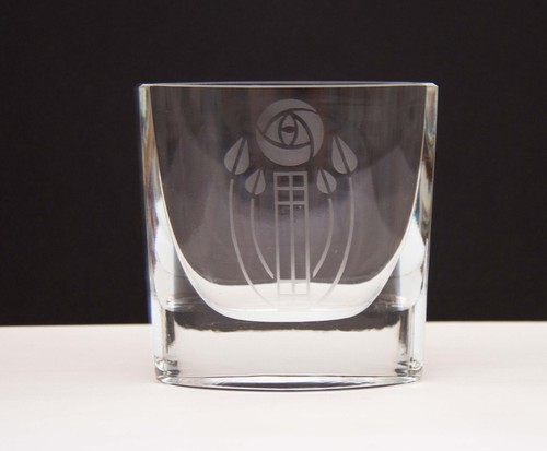 Oval etched glass - etched,