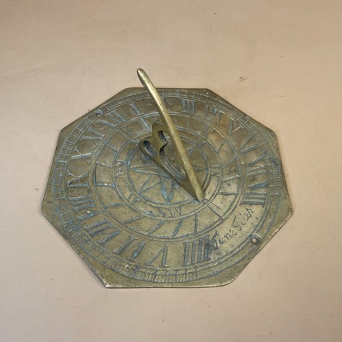 Antique brass gold sun dial - gold,