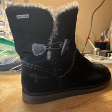 Tamaris Black Suede Ankle