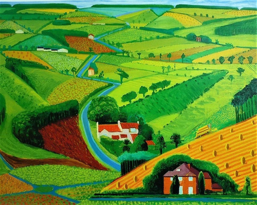 David hockney the road cross - the,