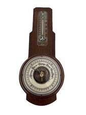 Vintage Wooden Banjo Barometer