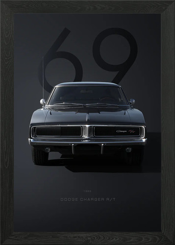 1969 dodge charger framed - 1969,