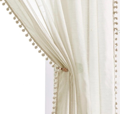 Sheer linen look curtains - sheer, linen-look