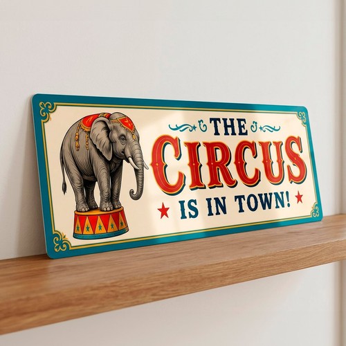 Circus town metal - town, sign