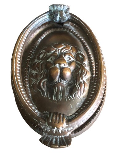 Antique solid brass lion - antique, lion's