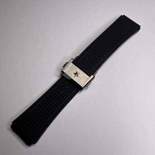 Zenith black rubber strap - strap, &