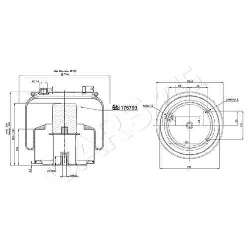 Febi air suspension spring - febi,