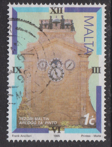 Malta 1995 pintos - malta, clock