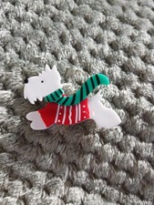 'Westie' Dog Brooch Acrylic