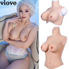 B-H Cup Realistic Silicone Breast Forms Breast Plate Fake Boobs For Crossdresser