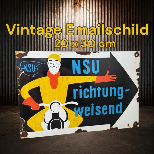 Vintage nsu direction sign - vintage,