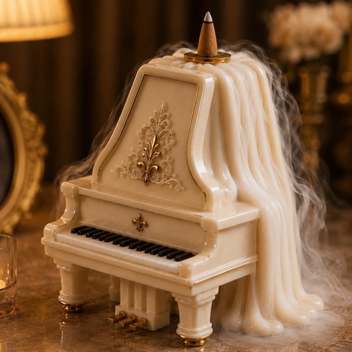 Grand piano backflow - piano, incense