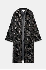 ZARA VELVET SEQUIN BEADED COAT