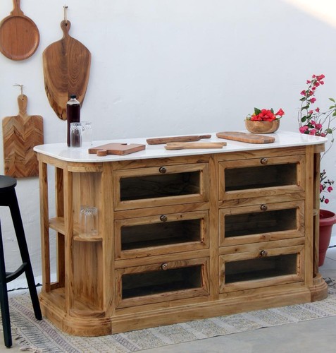 Solid acacia wood kitchen - wood,