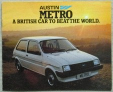 AUSTIN METRO Car Sales Leaflet Brochure 1980s #3477