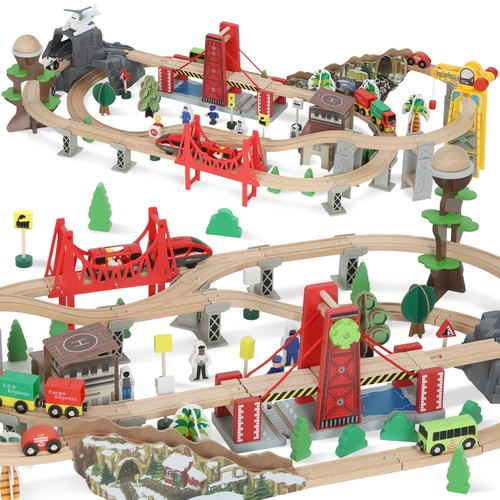 Aiyaplay wooden train set 100 - set,,