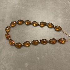 Baltic Cognac Amber Drop beads