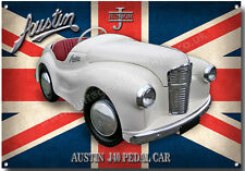 AUSTIN J40 PEDAL CAR METAL SIGN,AUSTIN COLLECTABLES, CLASSIC AUSTIN CARS. A3