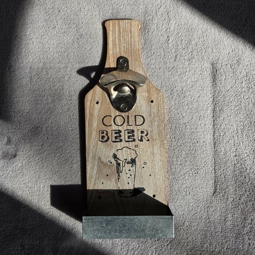 Wall mounted wooden - wall, bottle
