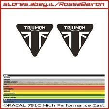 KIT 2 ADESIVI TRIUMPH LOGO 2013 mm.60xmm.53 - STICKERS AUFKLEBER PEGATINAS 