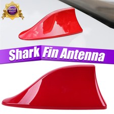 Universal Red Car Auto Shark Fin Roof Antenna Arials FM/AM Radio Signal Aerial