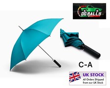 BMW Mini Cooper Umbrella Walking Stick Aqua Blue New OEM 80232445723