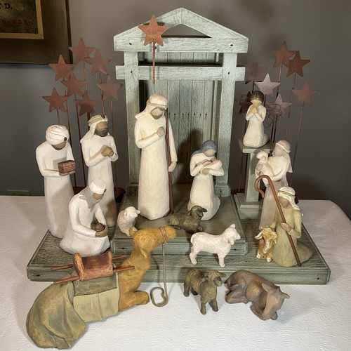 Willow tree nativity - nativity, set