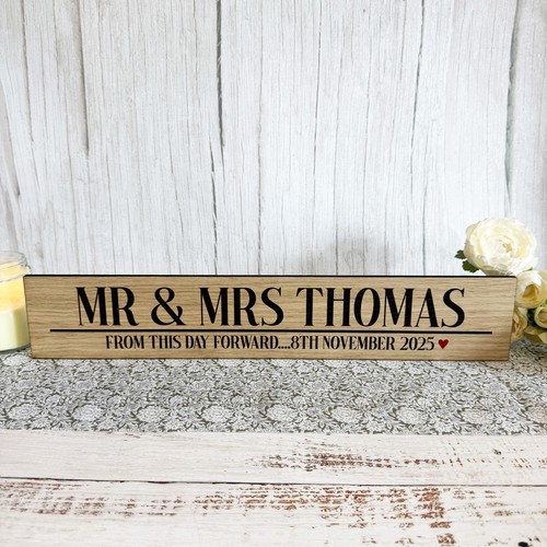 Personalised wooden mrs - mr,