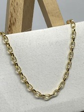9ct 375 Hallmarked Yellow Gold 2.5mm Oval Belcher Link Chain Necklace Brand new