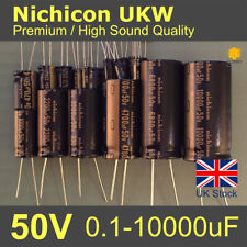 Nichicon UKW 50V Premium Audio 0.1-10000uF Capacitors ** UK Stock **