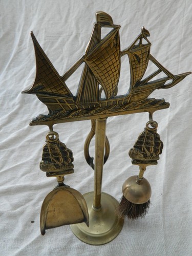 Antique brass ship - antique, ship/nautical