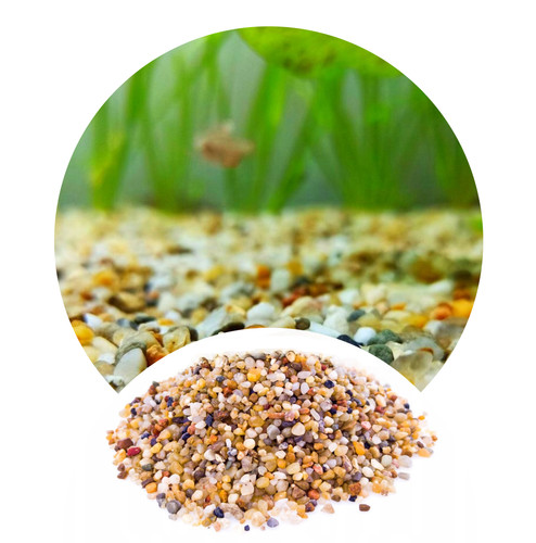 Aquarium gravel natural plat - natural,