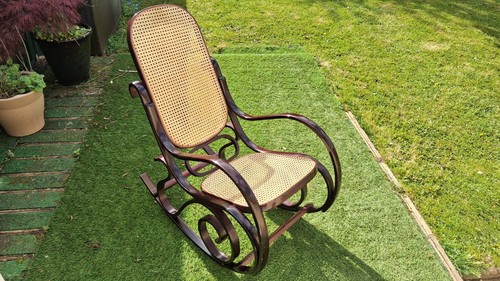 Vintage rocking chair - rocking, rattan