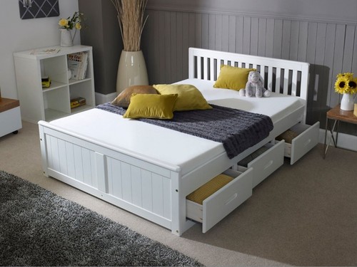 Solid pine 5ft captains bed - pine,