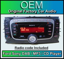 Ford Transit DAB radio car stereo with code, Ford Sony DAB CD MP3 player